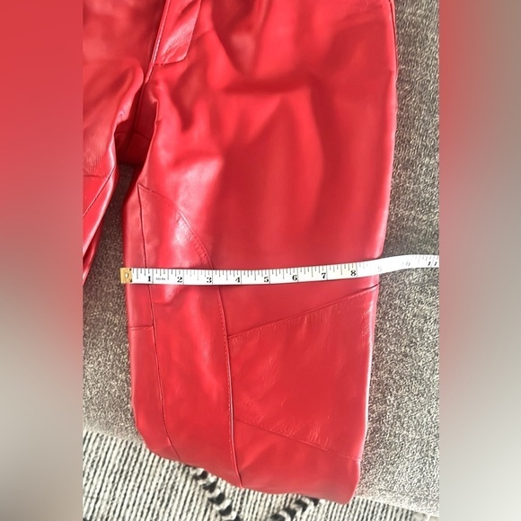 🔥VTG,Leather Fads,MSRP$342),Supple Lambskin Leather,RED,Adjustable ANKLES,Size 0 - Picture 8 of 15